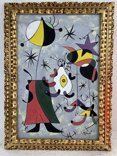 Joan miro olio tela - olio,